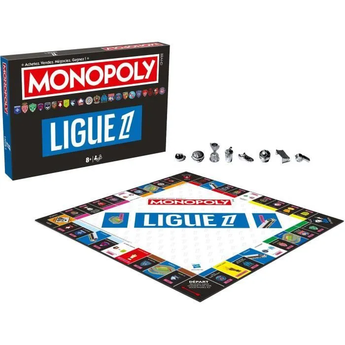 Monopoly Ligue 1 - Plongez dans l'univers du football français, Jeu de société - WINNING MOVES-1