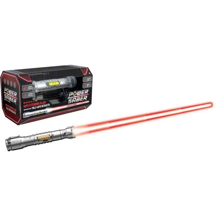 Jeux de rôle - GOLIATH - Power Saber Red - Sabre 1:1 contractable et rétractable! Dès 8 ans-1