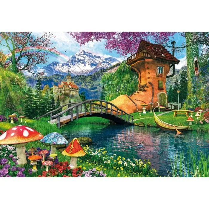 Puzzle Compact 500 pièces : La Vieille Maison à Chaussures-0