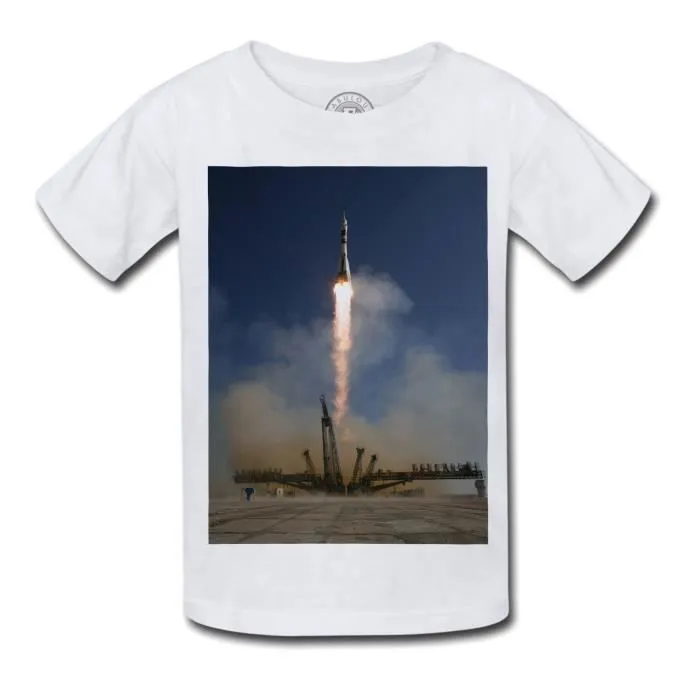 T-shirt Enfant Soyuz Decollage Fusee Russe Navette Spatiale Espace-0