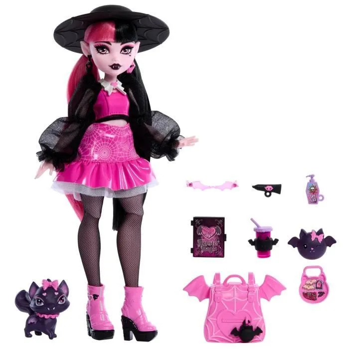 Monster High-Draculaura-Poupée avec animal de compagnie et accessoires HRP64-5