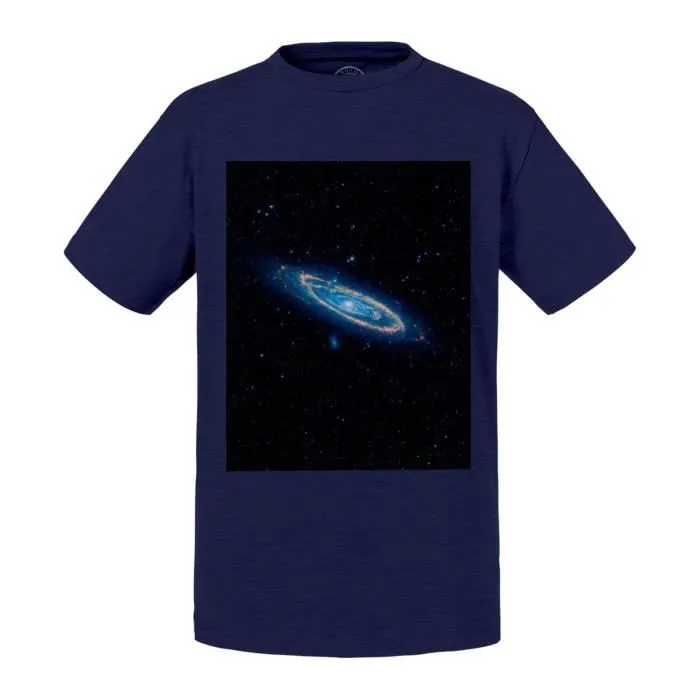 T-shirt Enfant Bleu Andromede Galaxie Astronomie Etoiles Espace-0