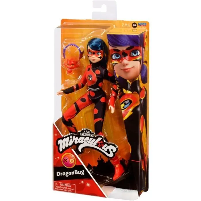 Bandai - Miraculous Ladybug - Poupée Dragon Bug 26 cm-6