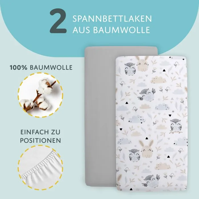 Ensemble drap housse poussette couffin - TOTSY BABY - 90 x 55 cm - Gris - Mixte - 0 mois - Naissance-1