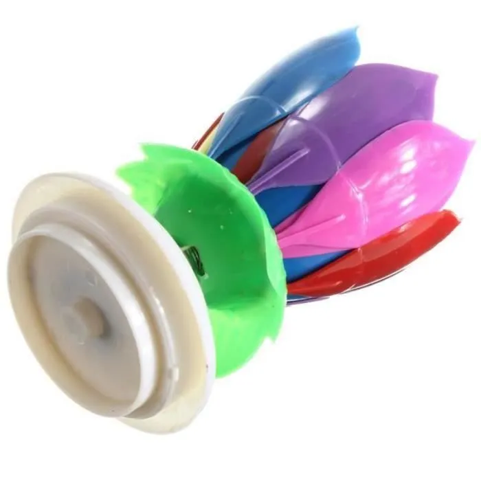 RY16752-U Bougie Anniversaire Fleur Musical Lotus Rotatif Soireé Gâteau Mariage multicolore-2