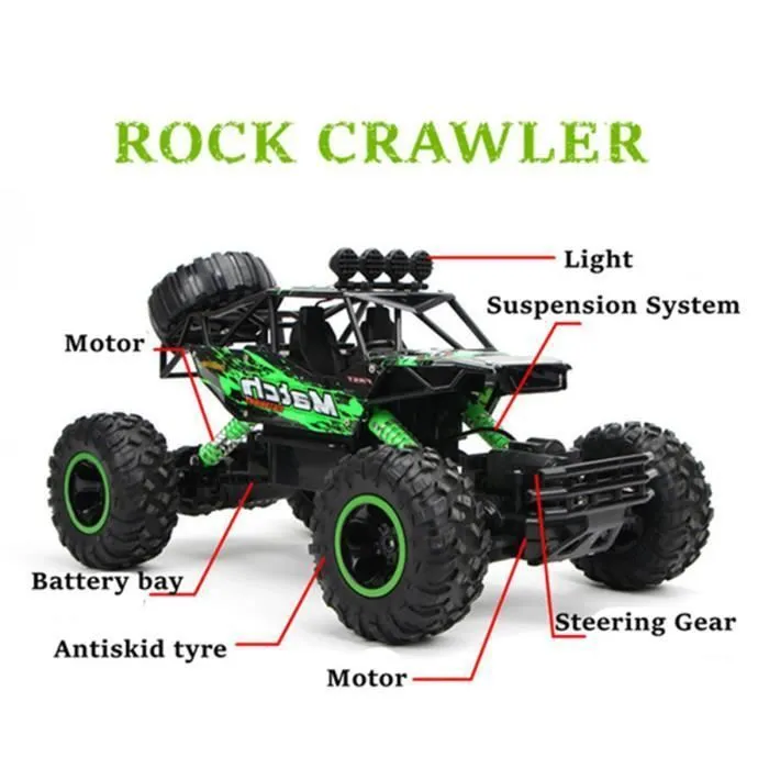 Voiture Télécommandée - RC - 1/12 - 4WD - 2.4 GHz - Rouge - 37 cm-2
