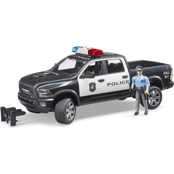 Véhicule de police RAM 2500 - BRUDER - Pour enfant Garçon - Noir - Jouet extérieur-0