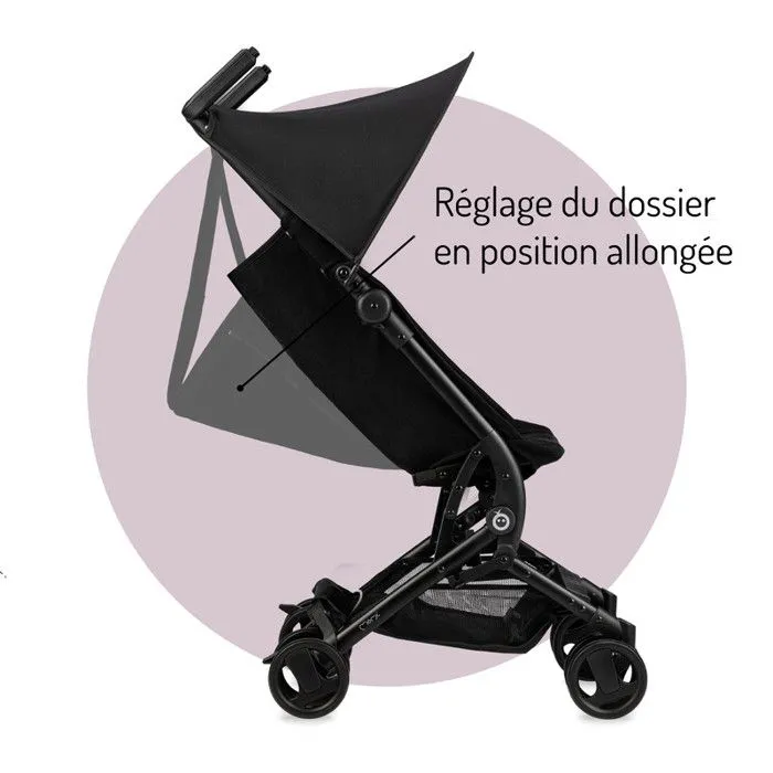 Poussette bébé à dos ultra compacte - MoMi GRACE - VOYAGE - Légère 6,2 kg - Jusqu'à 15 kg - Noir-5