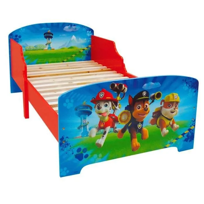 FUN HOUSE Lit Pat'Patrouille 140 x 70 cm - SOMMIER ET MATELAS CLIMATISE (FACE ETE HIVER) INCLUS-2
