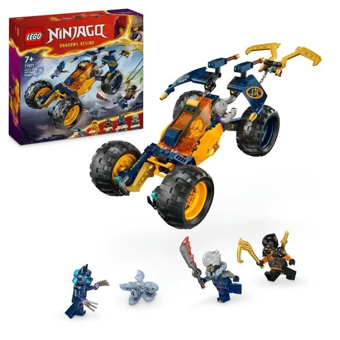 LEGO NINJAGO 71811 Le Buggy Tout-Terrain Ninja d'Arin, Set avec Dragon et 4 Minifigurines-0