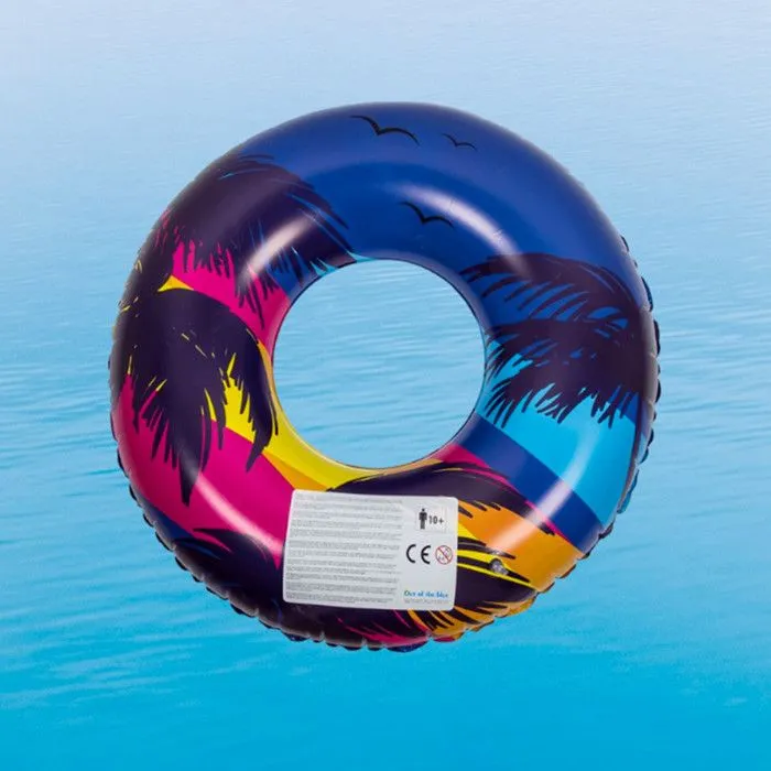 Bouée Gonflable - PALMBUOY - Rétro Design Palmier et Sunset - 90 cm - PVC Durable - Mixte-3