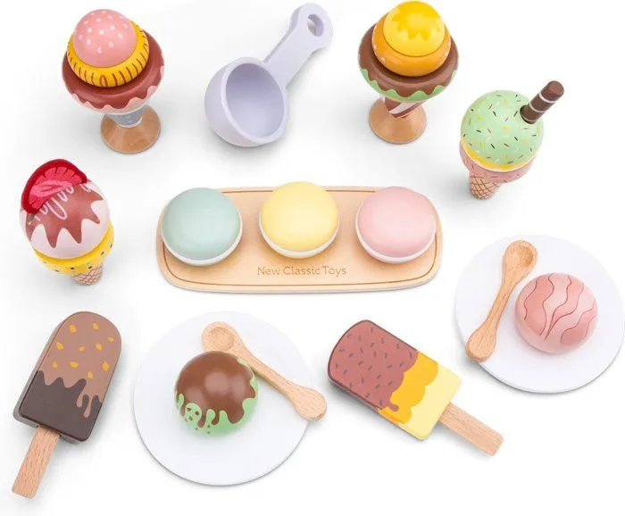 New Classic Toys - Ensemble de glaces en bois 25 pcs-2