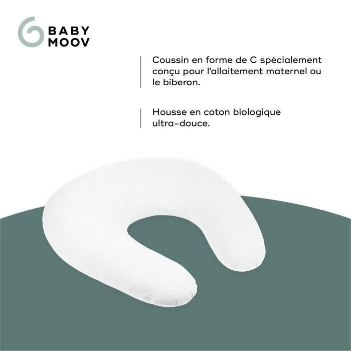 BABYMOOV B.LOVE Coussin de maternité et allaitement, certifié Oeko-Tex et bio, mineral grey-2
