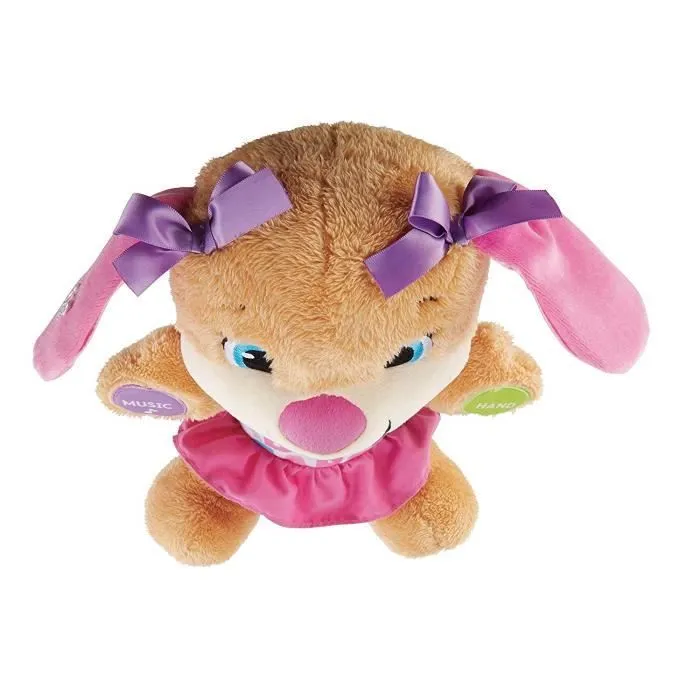 Fisher-Price la sur de Puppy Eveil Progressif jouet bébé, peluche interactive, version anglaise, 6 mois et plus,-2