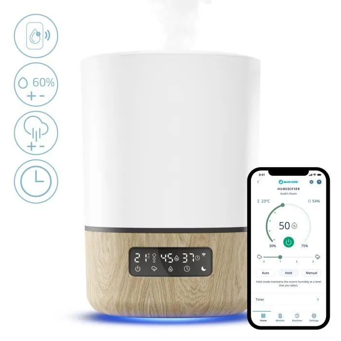 MAXI-COSI Humidificateur d'air connecté breathe, diffuseur d'huiles essentielles, Humidificateur pour bébé-1