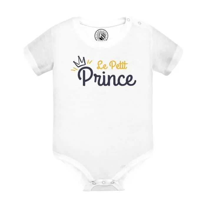 Body Bébé Manche Courte Blanc Le Petit Prince St Exupery Mignon Enfant-0