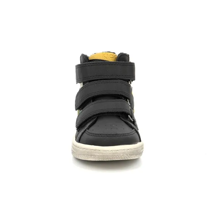 KICKERS Baskets hautes Lohan Bleu rouge-4