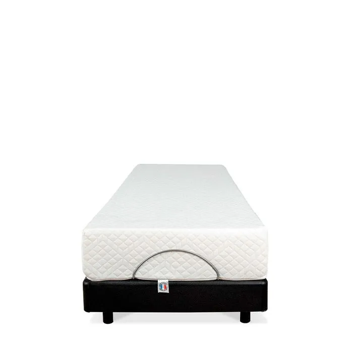 Ensemble Matelas + Sommier - SUPERFLEX - 90x190 cm - Électrique - Mémoire de forme - Noir-2
