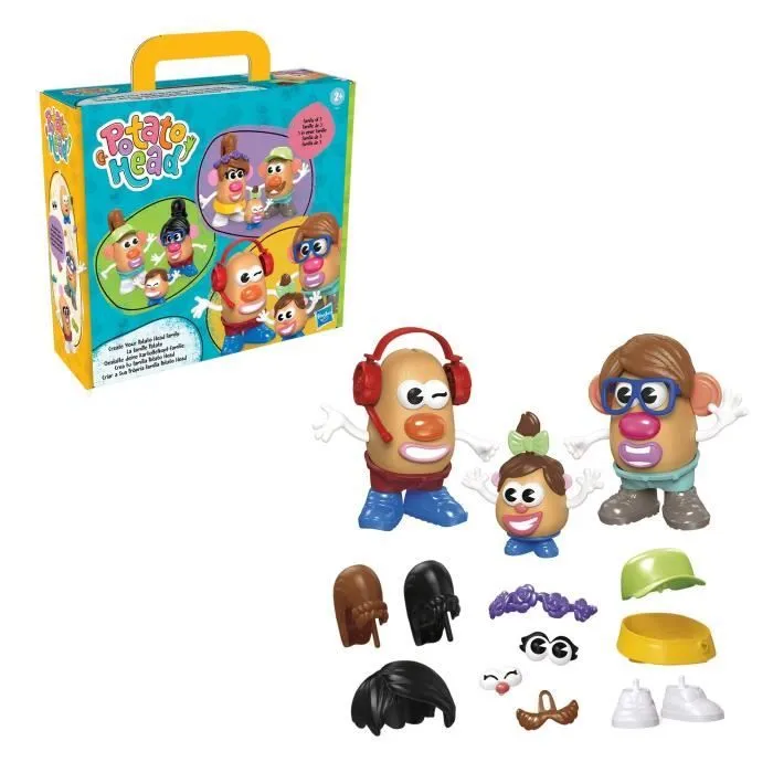 Potato Head coffret La famille Patate avec 44 pièces, jouets préscolaires créatifs pour tout-petits, pour filles et garçons, à parti-0