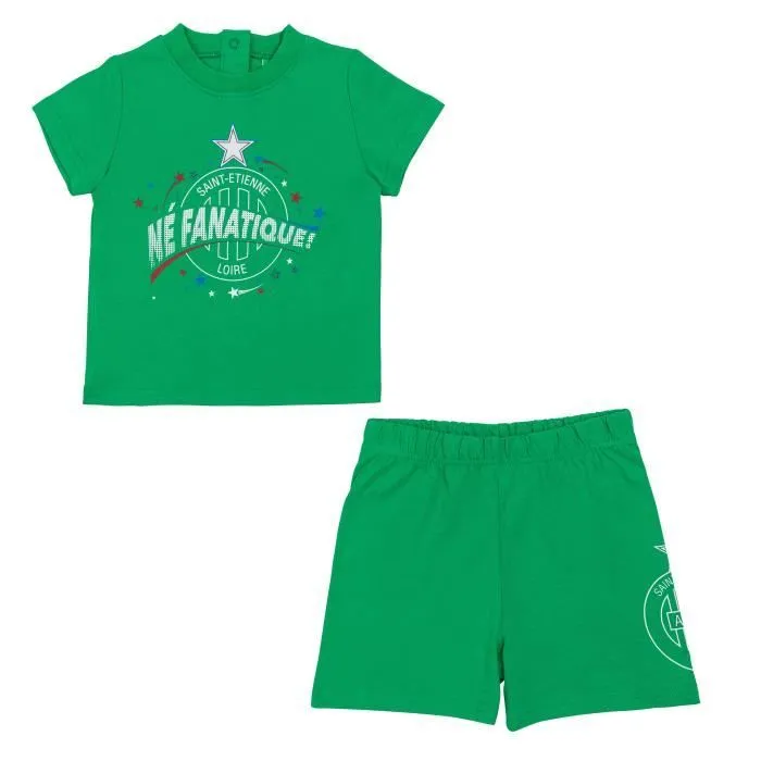 T-shirt + short bébé - ASSE - Collection officielle - Vert - Manches courtes - Football-0