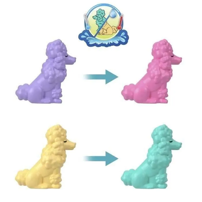 Polly Pocket-Coffret Toilettage Caniche 2 figurines et 12 accessoires HKV35-8
