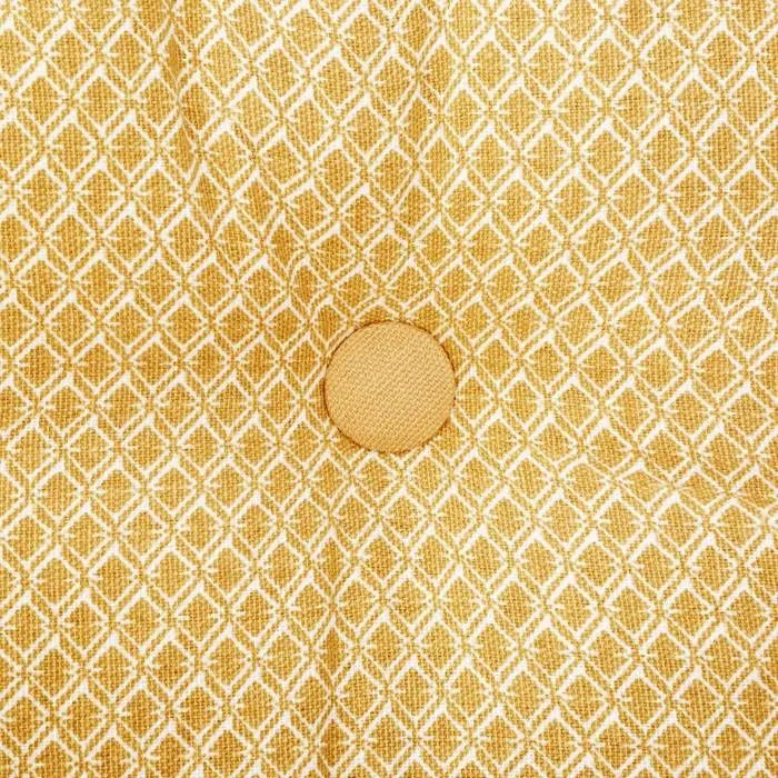 Coussin de sol "Otto" - coton - jaune moutarde 40x40 cm - Jaune - Atmosphera createur d'interieur-2
