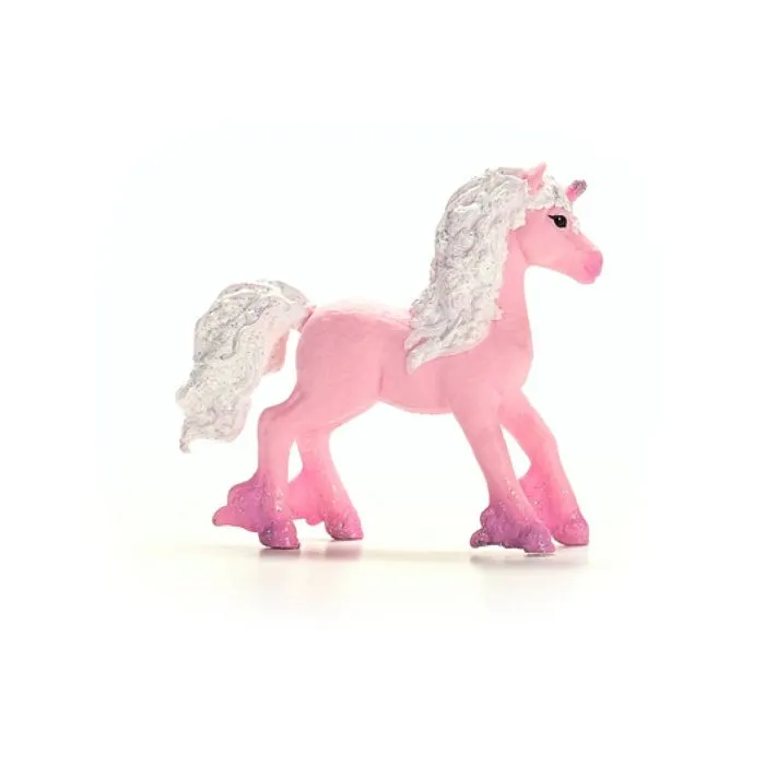 Figurine - Schleich - Poulain Licorne fleuri - Noir, Rose, Blanc - À partir de 5 ans - Mixte-5