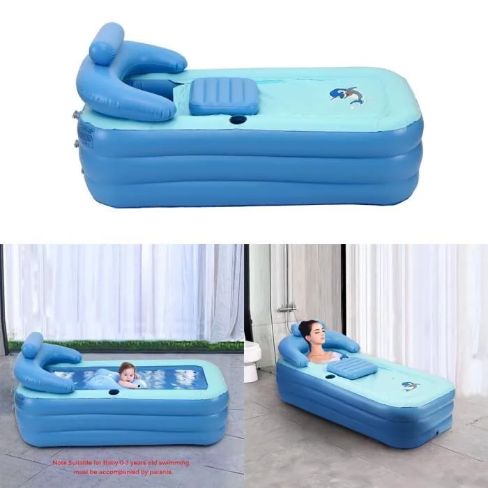 Baignoire Gonflable - Royale - Pliable - PVC Non Toxique - 120x82x48cm - Pour Adultes-0