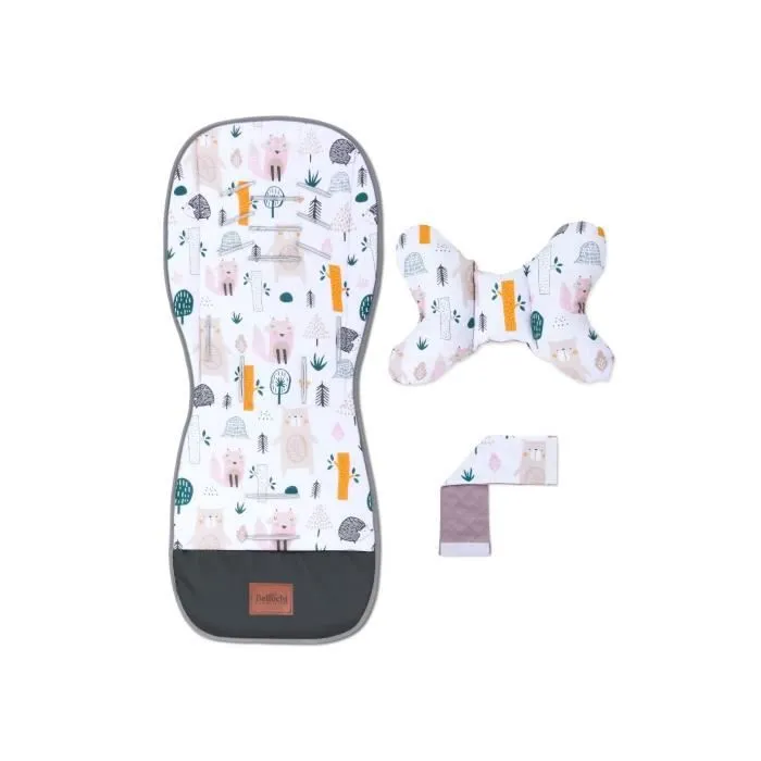 Bellochi Coussin Poussette Universel Été Matelas Poussette Universelle avec Coussin Anti-Choc - Coton et Velours - 4rest-0