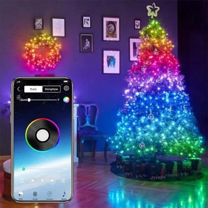 Guirlande Lumineuse 20M 200 LED IP44 Etanche Décoration Romantique pour Sapin de Noël Mariage Fête Festival Anniversaire Jardin-0