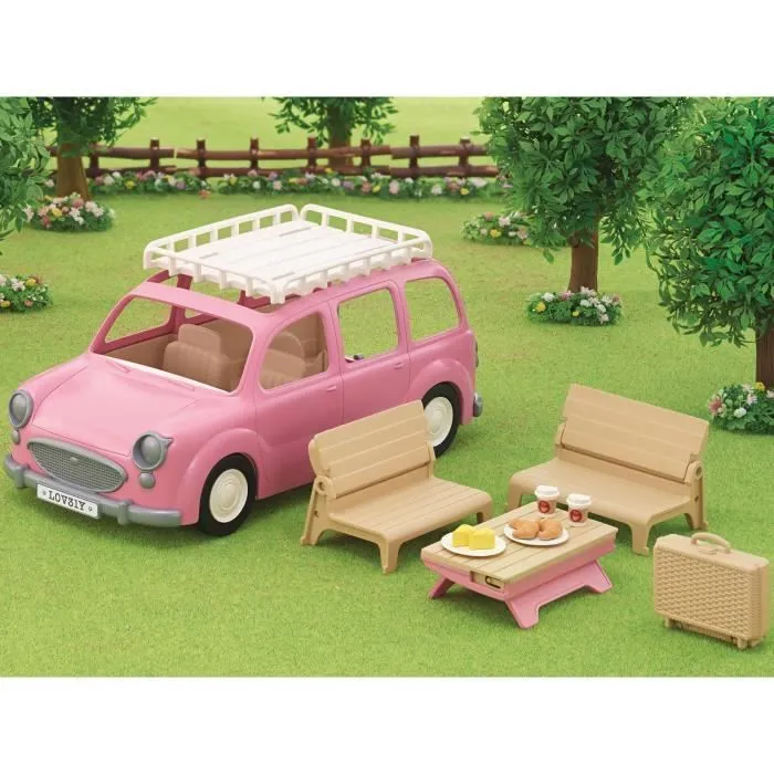 SYLVANIAN FAMILIES - Monospace rose pour pique-nique en famille-4