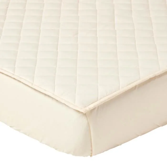 Protège matelas en coton Bio matelassé à grands bonnets 180 x 200 cm-0