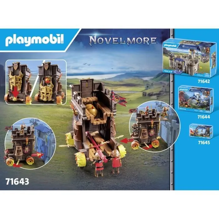 PLAYMOBIL 71643 Char de combat avec canon des Burnham Raiders, Novelmore, 68 pièces, Dès 4 ans-7