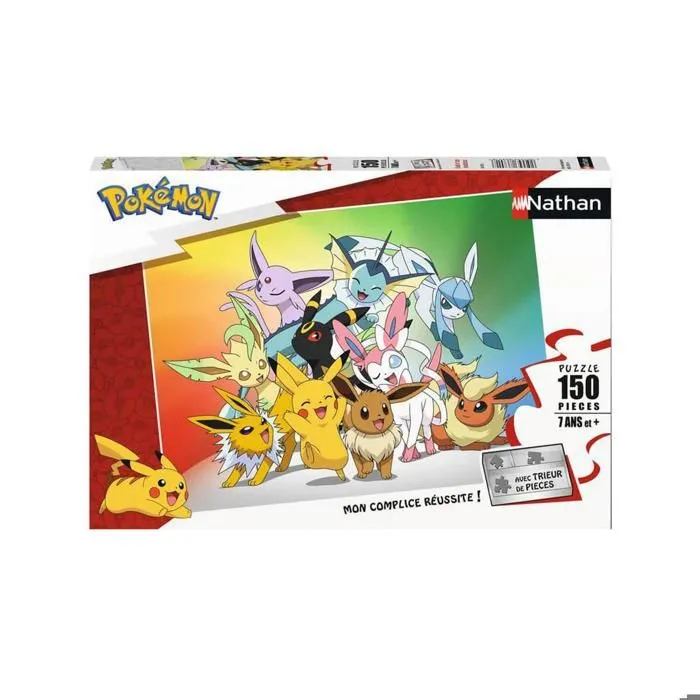 Puzzle 150 pièces : Pokémon : Evoli et ses évolutions-4