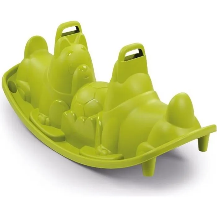Bascule Chien 3 places - SMOBY - Vert - Ergonomique - Anti-UV-0