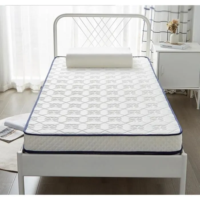 Matelas 90x190 cm mémoire de forme et ressorts ensachés - épaisseur 18cm- 8 zones de confort mousse mémoire adaptative-0