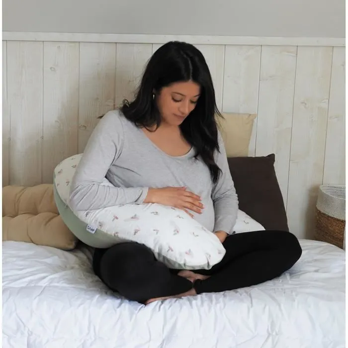 Coussin De Grossesse et D'allaitement TINEO 3 En 1 Multirelax éponge vert-3