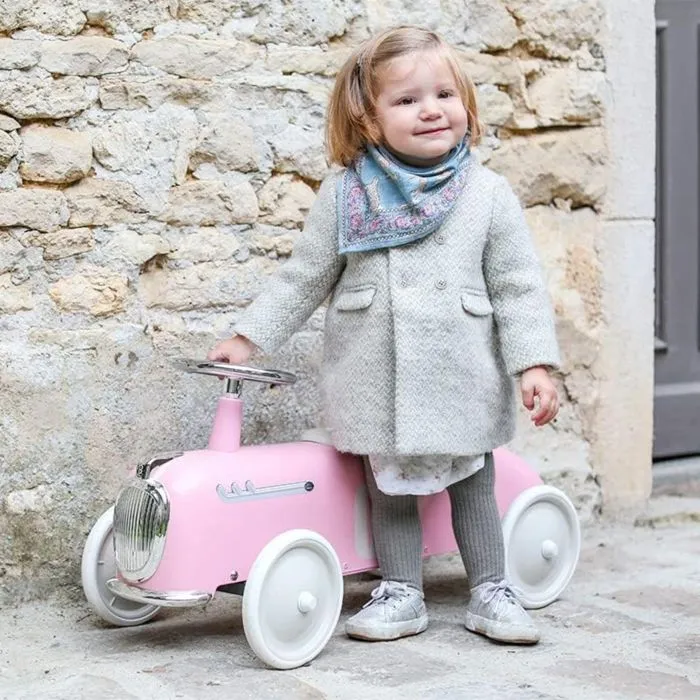 Porteur vintage rose multidirectionnel - BAGHERA - Pour enfant de 1 à 3 ans - 4 roues - Métal et caoutchouc-3