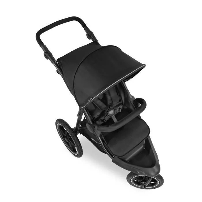 HAUCK Buggy Poussette - Noir - 3 roues Runner 2-1