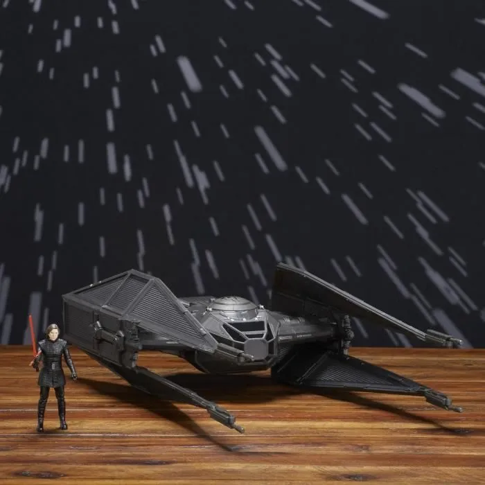 STAR WARS - Véhicule Tie Silencer + Figurine Kylo Ren 10cm - HASBRO - Sons, effets spéciaux et projectile inclus-0