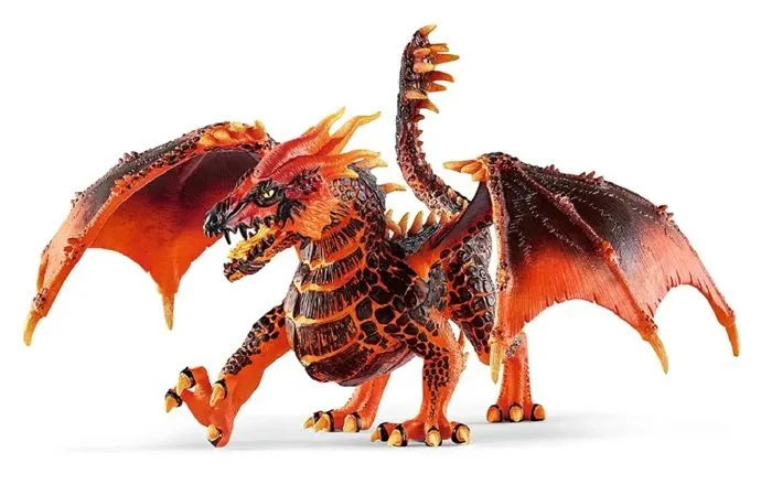 Dragon de lave,Figurine dragon schleich avec des parties mobiles, Dragon rouge jouet de la collection créature ELDRADOR pour-1