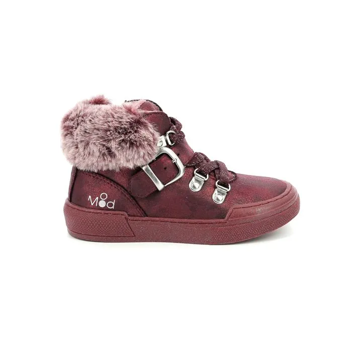 Boots - Mod 8 - Arisnow - Bordeaux métallisé - Synthétique - Zip-0