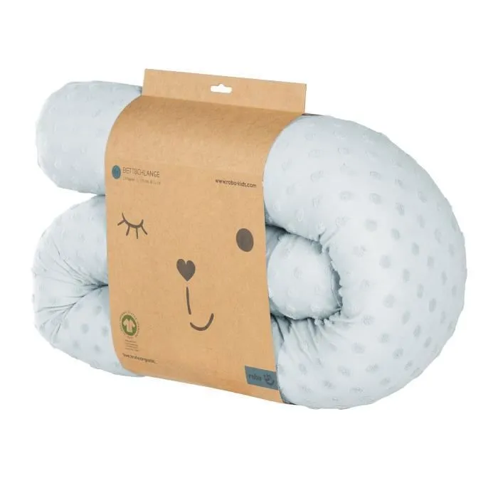 ROBA Traversin - Tour de Lit Bébé "Lil Planet" 170x12 - Certifié GOTS - Bleu clair-2