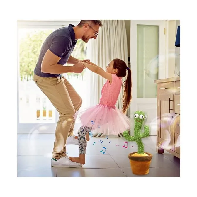 Jouet en Peluche Cactus Qui Danse pour Enfants - Marque - Modèle - 120 Chansons - Éducatif - Vert-3