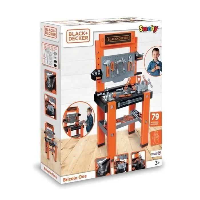 Etabli pour enfant Smoby Black+Decker Bricolo One - Blanc - 3 ans et plus-1