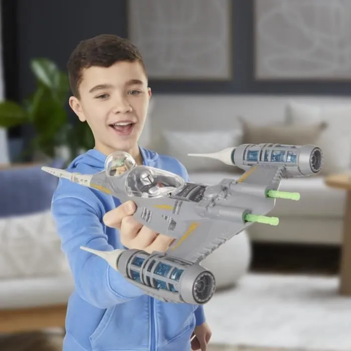 Vaisseau The Mandalorian's N-1 Starfighter, figurines Grogu et Mandalorien de 10 cm, jouet pour enfant dès 4 ans, Star Wars Epic Her-3