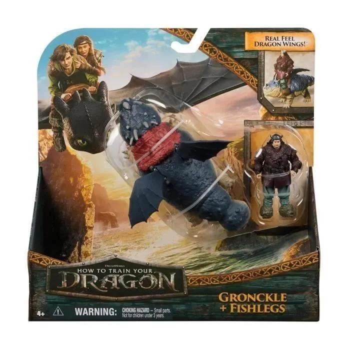 SPIN MASTER PACK DRAGON ET VIKING 25 CM GRONK Dragons Movie-0
