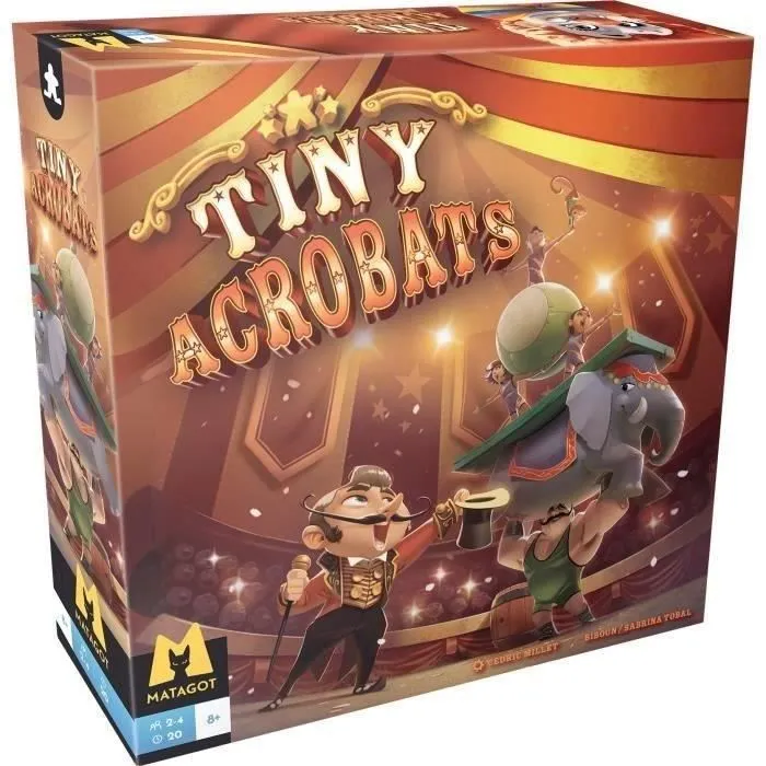 Tiny Acrobats - Asmodee - Jeu de société - Créez votre spectacle et récoltez un max d'applaudissements-0