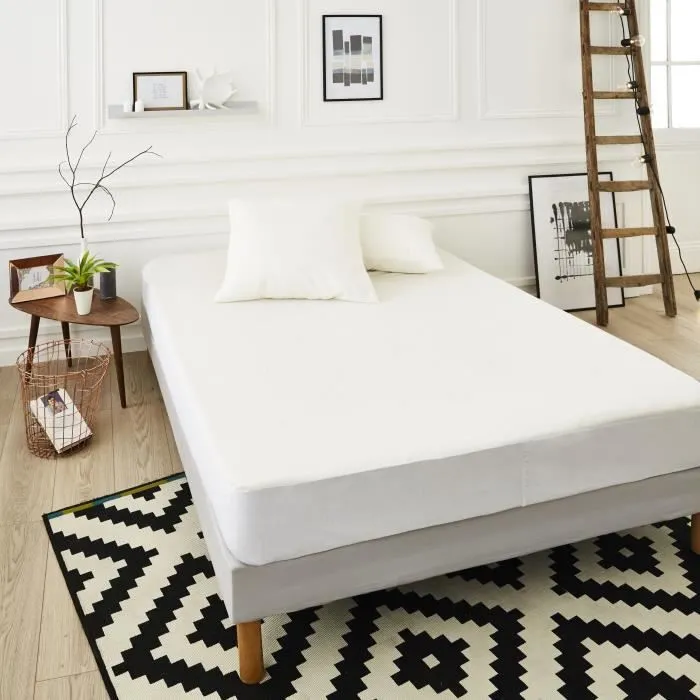SWEETNIGHT Protège-matelas PREMIUM VICTOR 90x190 / 200 cm - Blanc-1