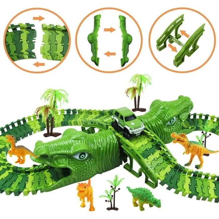Jeu de piste de course - AMOUNE - Dinosaure - 153 pièces - Enfant 3 ans et plus-2